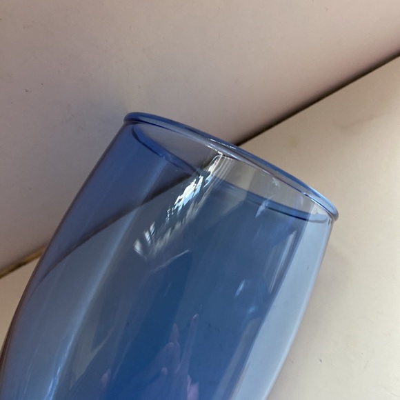 Set of 4 cobalt Blue footed drinking glasses - Picture 8 of 9